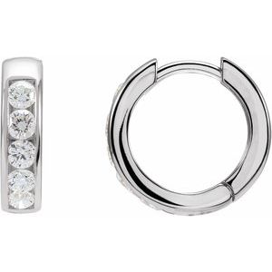 1/3 ct Diamond Hinged Hoop Earrings