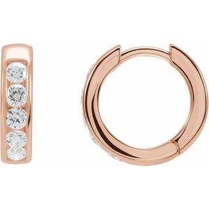 1/3 ct Diamond Hinged Hoop Earrings