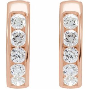 1/3 ct Diamond Hinged Hoop Earrings