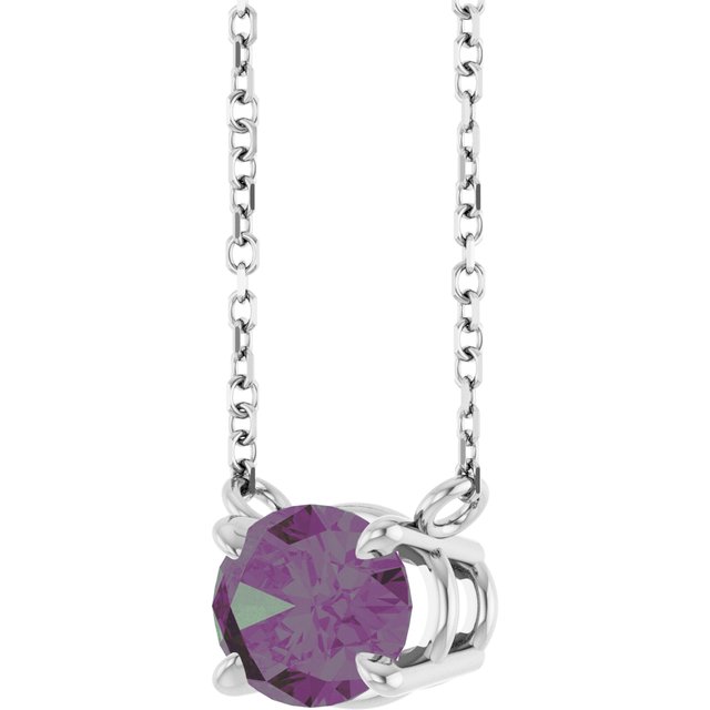14k-white-lab-grown-alexandrite-18"-necklace