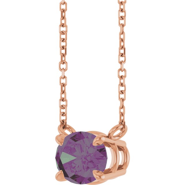 14k-rose-gold-lab-grown-alexandrite-18"-necklace