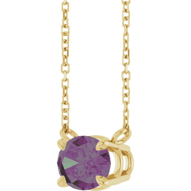 14k-yellow-gold-lab-grown-alexandrite-18"-necklace