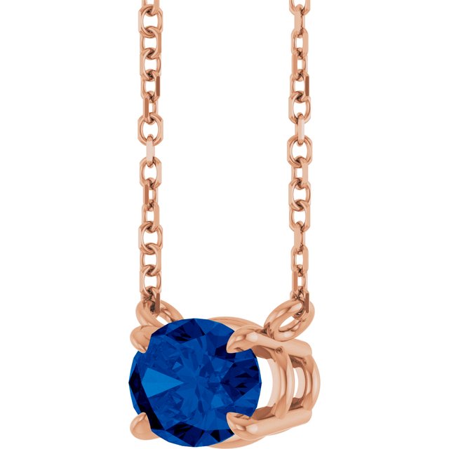 14k-rose-gold-lab-grown-blue-sapphire-18"-necklace
