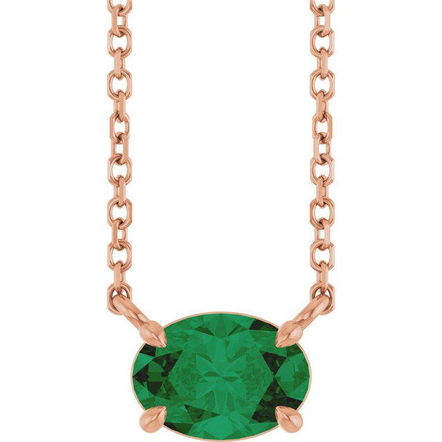 14k-rose-lab-grown-emerald-18"-necklace