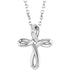 14k-white-freeform-cross-16-18"-necklace