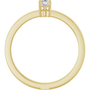 1/6 ct Diamond Claw-Prong Solitaire Ring