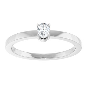1/6 ct Diamond Claw-Prong Solitaire Ring