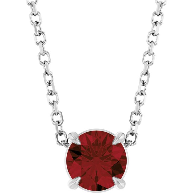 14k-white--natural-mozambique-garnet-16-18"-necklace