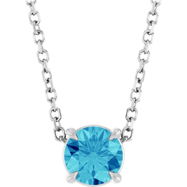 sterling-silver--natural-blue-zircon-16-18"-necklace
