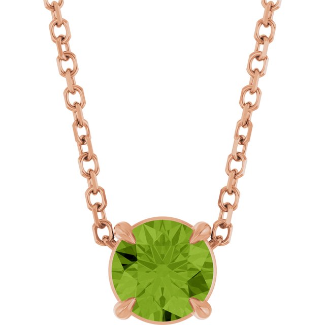 14k-rose--natural-peridot-16-18"-necklace