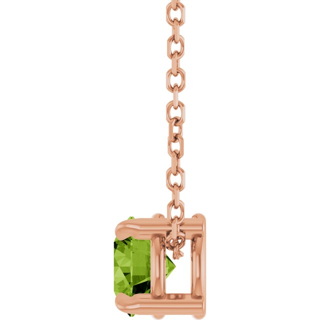 14k-rose--natural-peridot-16-18"-necklace