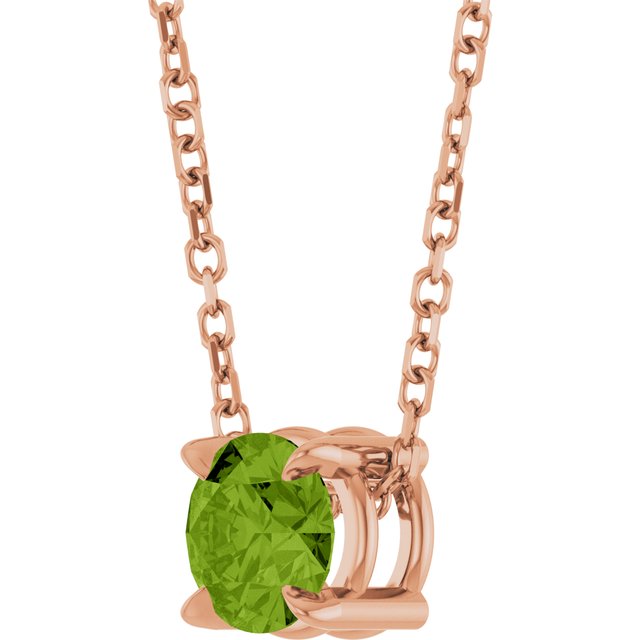 14k-rose--natural-peridot-16-18"-necklace