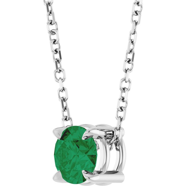 sterling-silver--lab-grown-emerald-16-18"-necklace