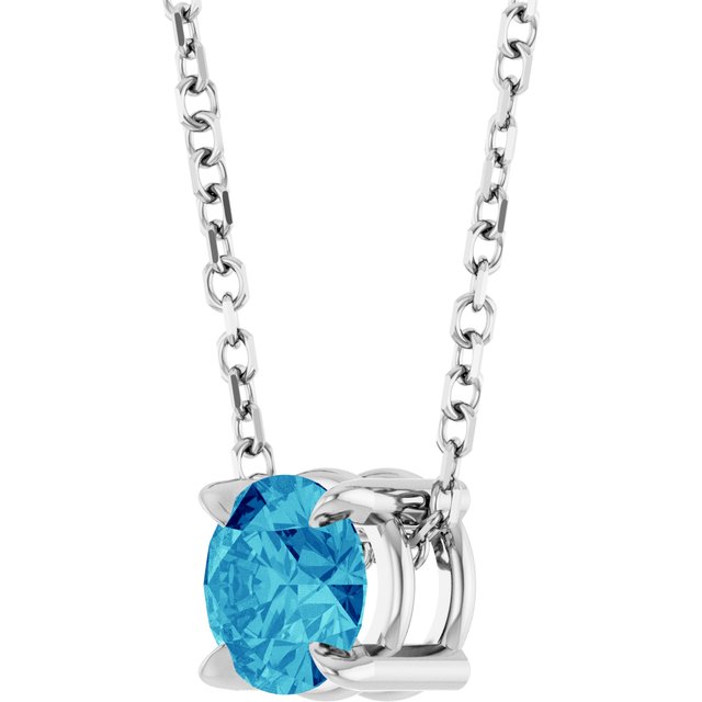 sterling-silver--natural-blue-zircon-16-18"-necklace