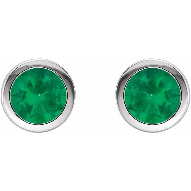 sterling-silver-lab-grown-emerald-bezel-set-earrings