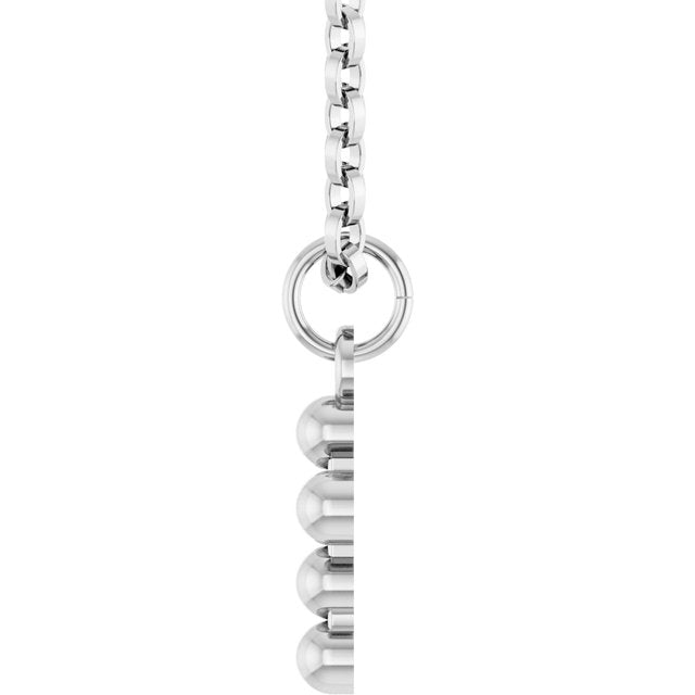 14k-white-beaded-cross-18"-necklace