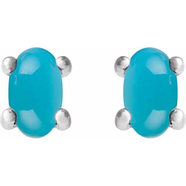 14k-white--oval-natural-turquoise-earrings