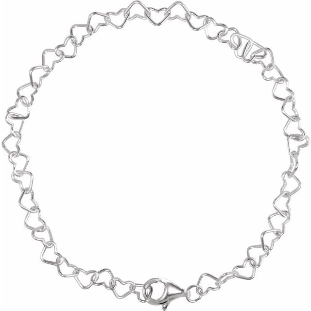 sterling-silver--heart-7-1/4"-chain