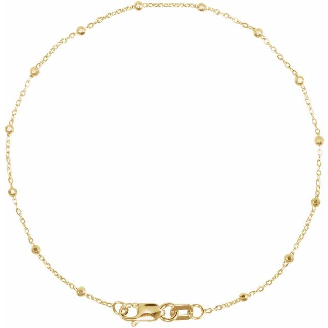 14k-yellow-.-faceted-beaded-cable-7"-chain
