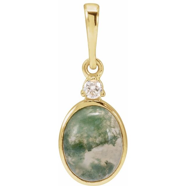 14k-yellow--natural-moss-agate-&-.03-ctw-natural-diamond-pendant
