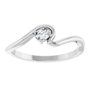 1/6 ct Diamond Solitaire Freefrom Ring