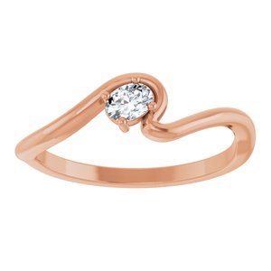 1/6 ct Diamond Solitaire Freefrom Ring
