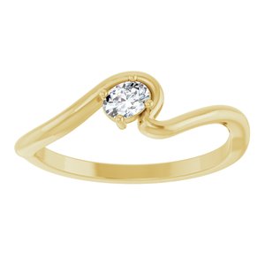 1/6 ct Diamond Solitaire Freefrom Ring