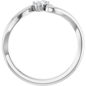 1/6 ct Diamond Solitaire Freefrom Ring