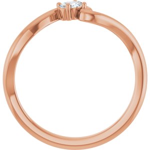 1/6 ct Diamond Solitaire Freefrom Ring