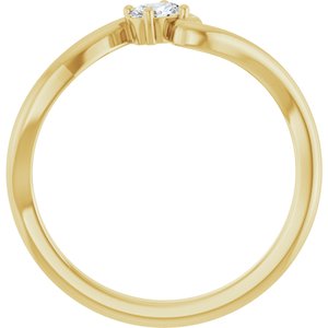 1/6 ct Diamond Solitaire Freefrom Ring