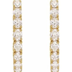 2 5/8 ct Diamond Inside-Outside Hoop Earrings