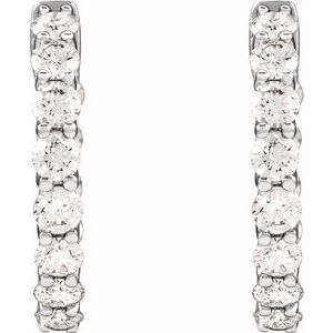 2 1/5 ct Diamond Inside-Outside Hoop Earrings