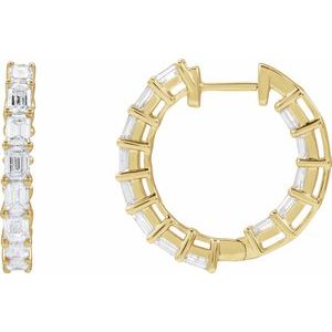 3 ct Diamond Inside-Outside Hoop Earrings