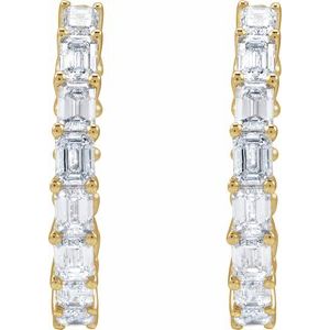 3 ct Diamond Inside-Outside Hoop Earrings