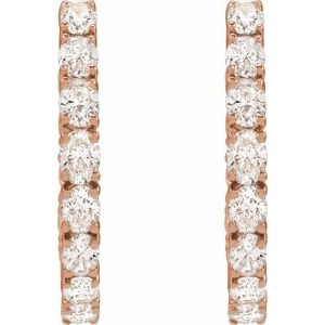 2 5/8 ct Diamond Inside-Outside Hoop Earrings