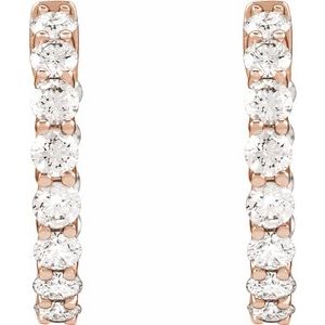 2 1/5 ct Diamond Inside-Outside Hoop Earrings