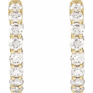 2 1/5 ct Diamond Inside-Outside Hoop Earrings