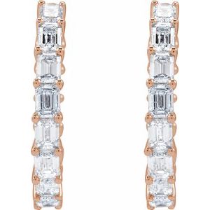 3 ct Diamond Inside-Outside Hoop Earrings