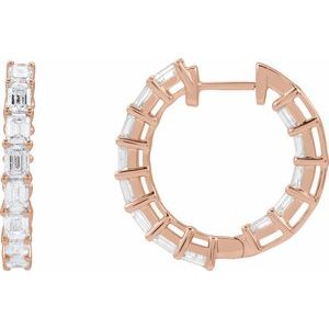 3 ct Diamond Inside-Outside Hoop Earrings