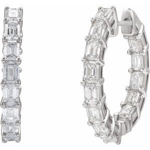 3 ct Diamond Inside-Outside Hoop Earrings