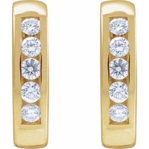 1/3 ct Diamond Hinged Hoop Earrings