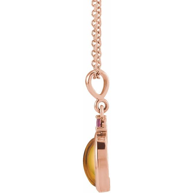 14k-rose--natural-citrine-&-natural-pink-tourmaline-16-18"-necklace
