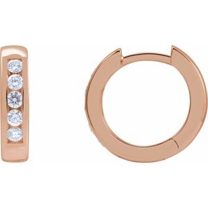 1/3 ct Diamond Hinged Hoop Earrings