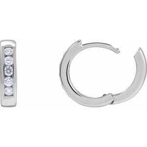 1/3 ct Diamond Hinged Hoop Earrings