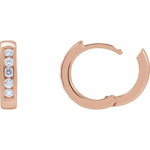 1/3 ct Diamond Hinged Hoop Earrings