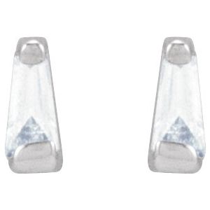 0.02 ct Natural Diamond Tapered Baguette Channel-Set Stud Earrings