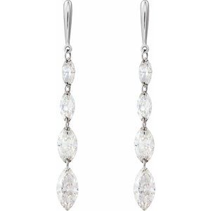 1 1/2 ct Lab-Grown Diamond Drilled Earrings
