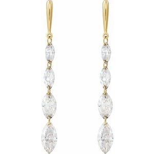 1 1/2 ct Lab-Grown Diamond Drilled Earrings