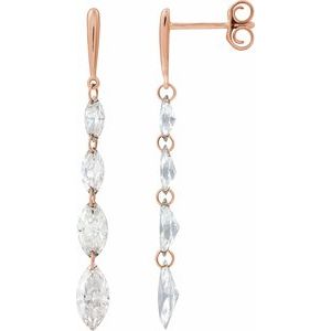 1 1/2 ct Lab-Grown Diamond Drilled Earrings