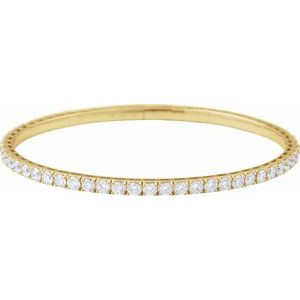 1 1/2 ct Diamond Fully Accented Flexible Bangle Bracelet